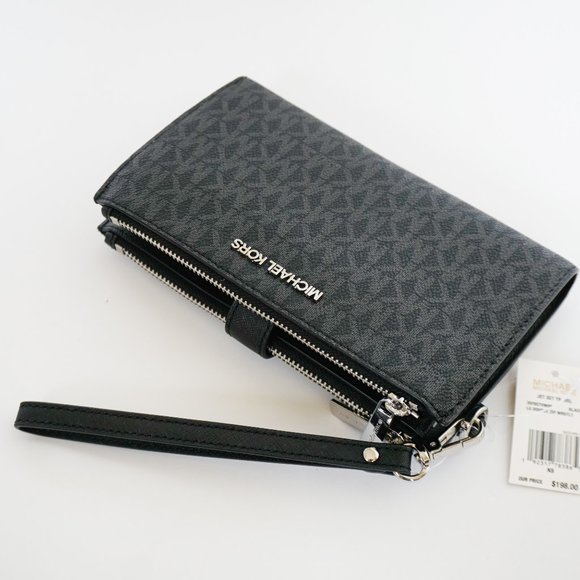 Michael Kors Teagen Tote + Wallet Set MK Black - Picture 11 of 16